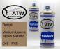 Preview: Dodge, Medium Louvre Brown Metallic, C46 / PV8: 400ml Sprühdose + 400ml Klarlack - Set, von ATW Autoteile West.